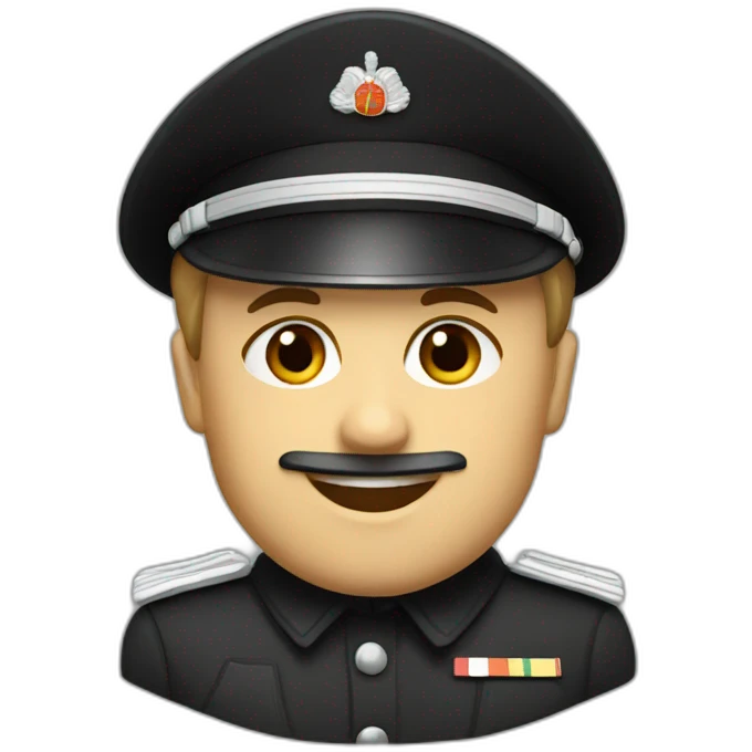 German officer black uniform emoji