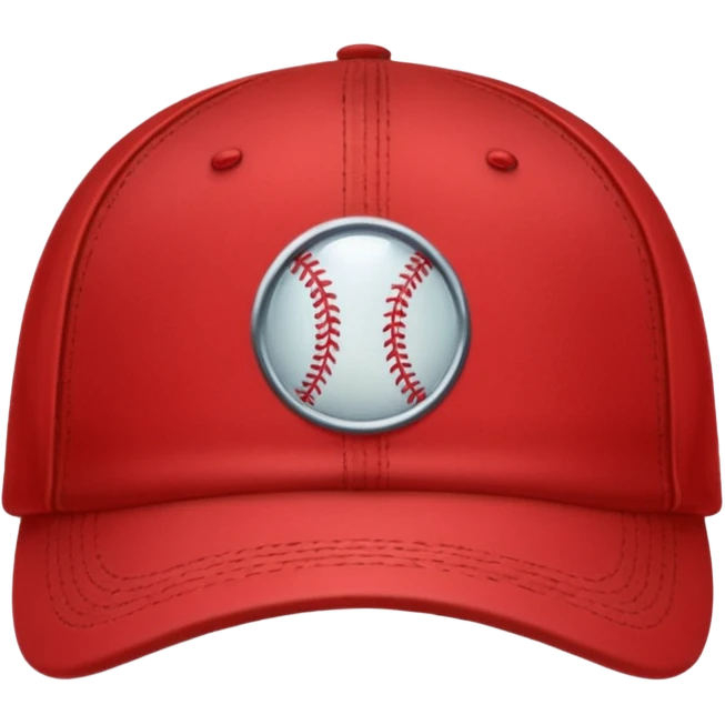 Red baseball cap that says glass on it emoji