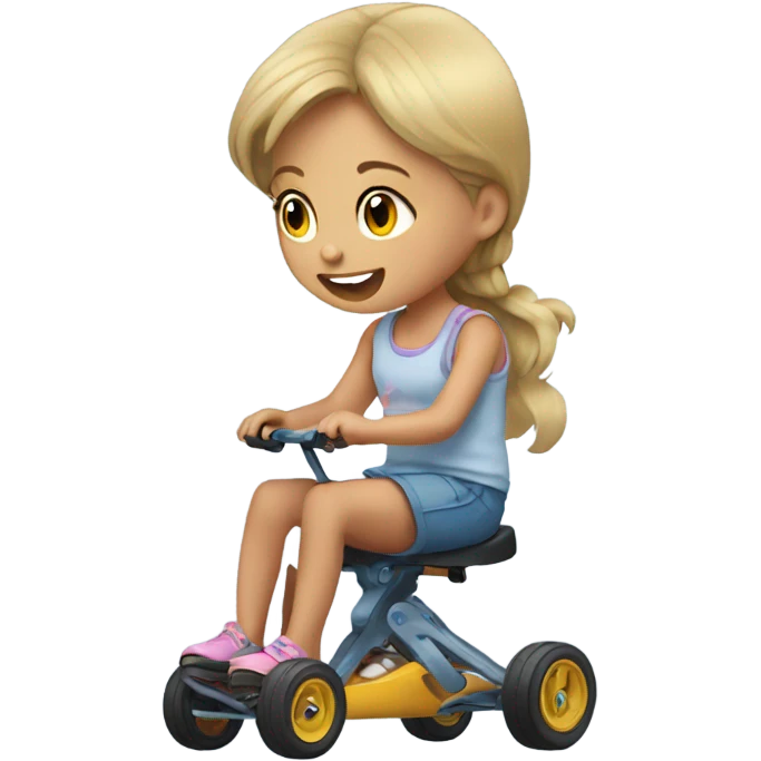 little girl doing a kartwheel emoji