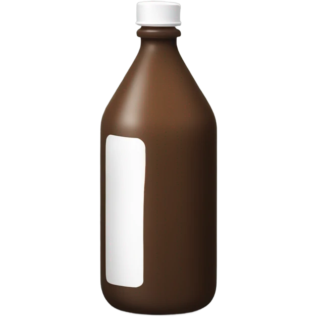 tall brown oil cleanser bottle with white label and white pump emoji