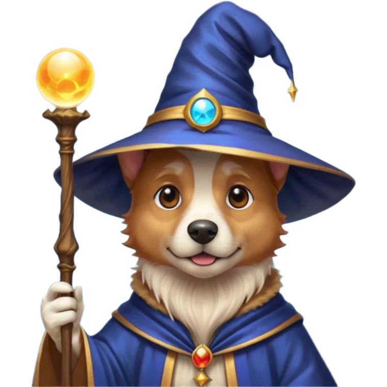 Dog wizard emoji