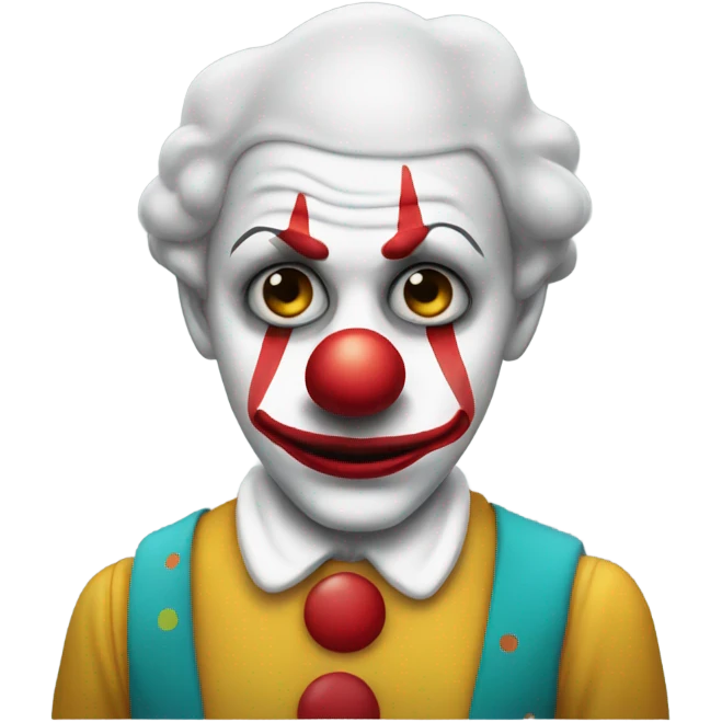 Clown that is too skinny and sad emoji