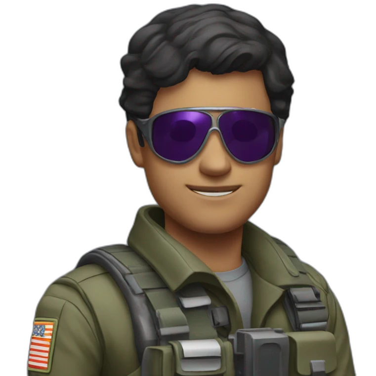 A military pilot with dark purple helmet do this 👍🏻  emoji