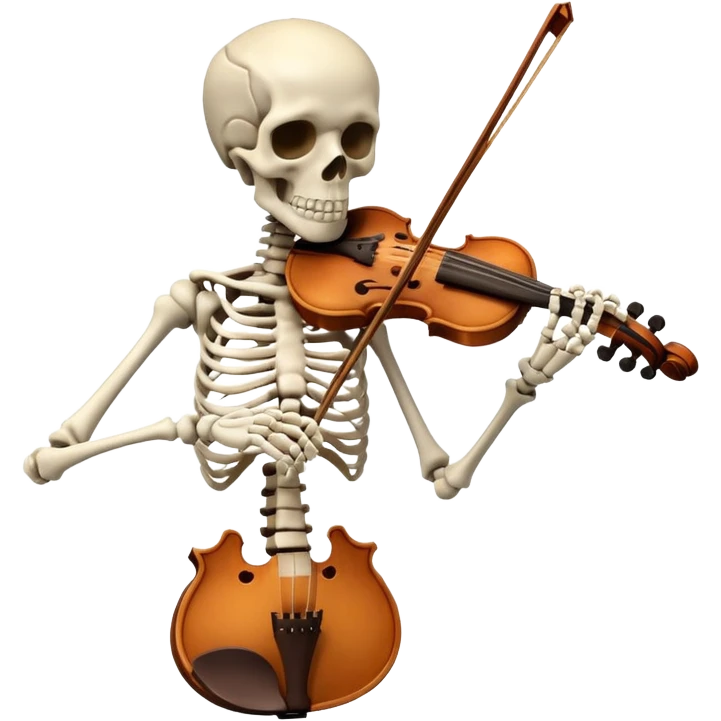 Skeleton playing the violin  emoji