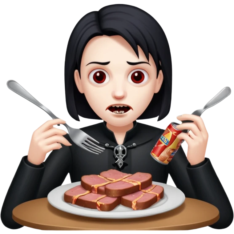 goth vampires with a SPAM meat dinner emoji