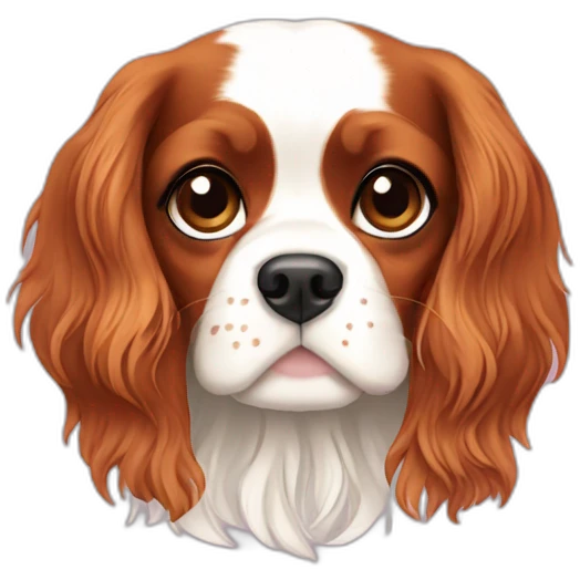 Cavalier king Charles spaniel heart emoji