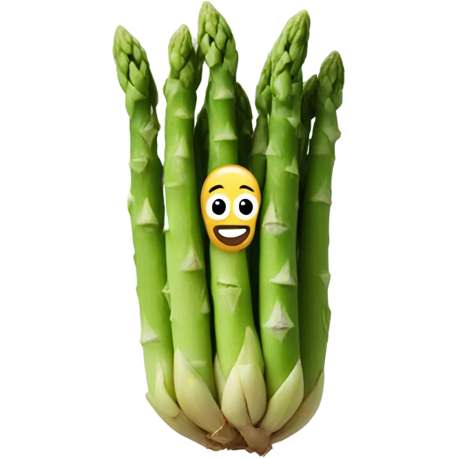 Asparagus with a face and wings  emoji
