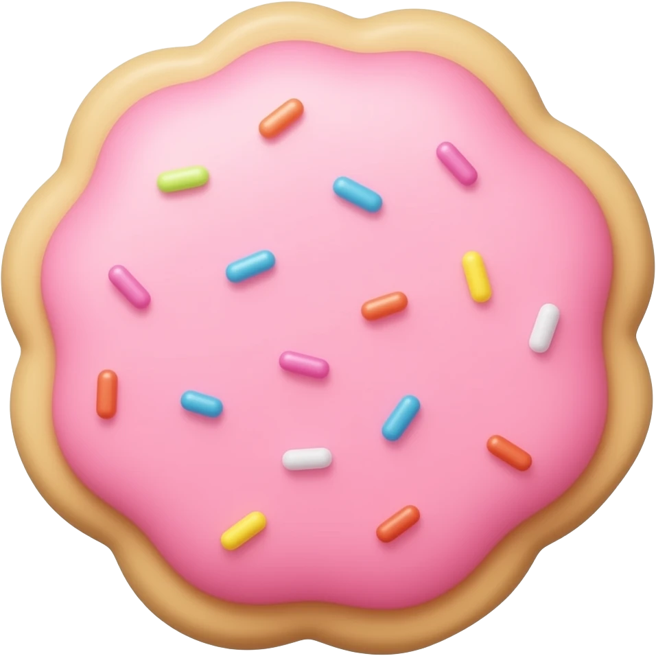 Pink cookie emoji