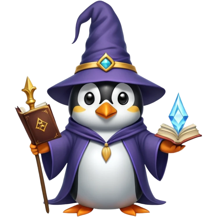 Penguin Wizard emoji