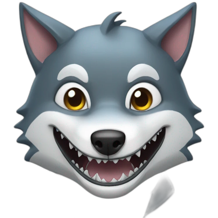 shark - wolf - smile emoji