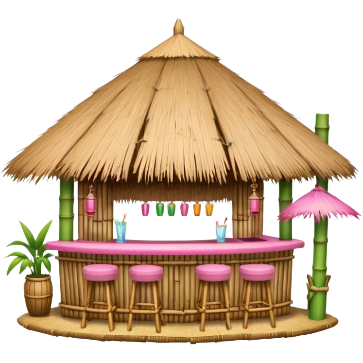 pink detailed tiki bar emoji
