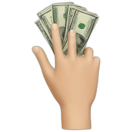hand with money emoji