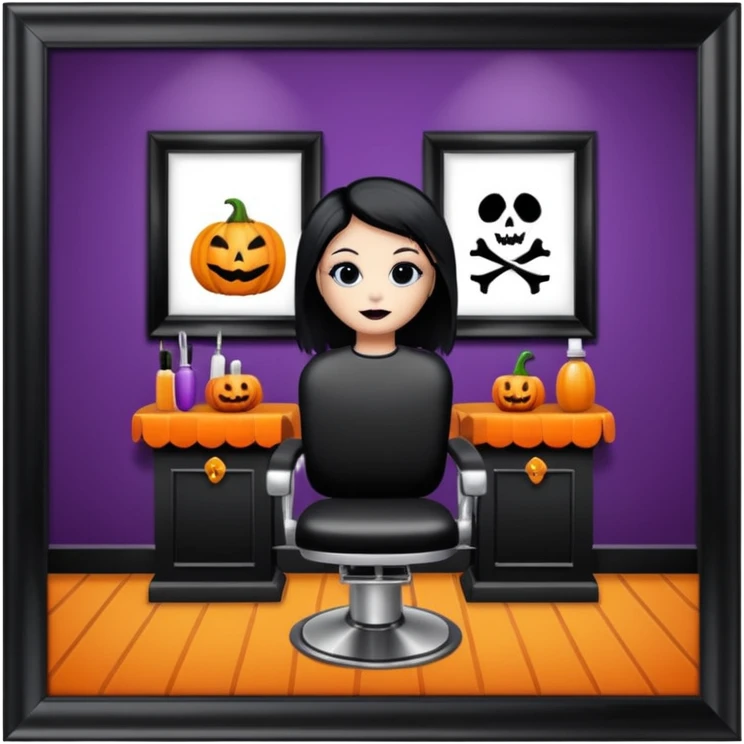 halloween hairdresser saloon emoji