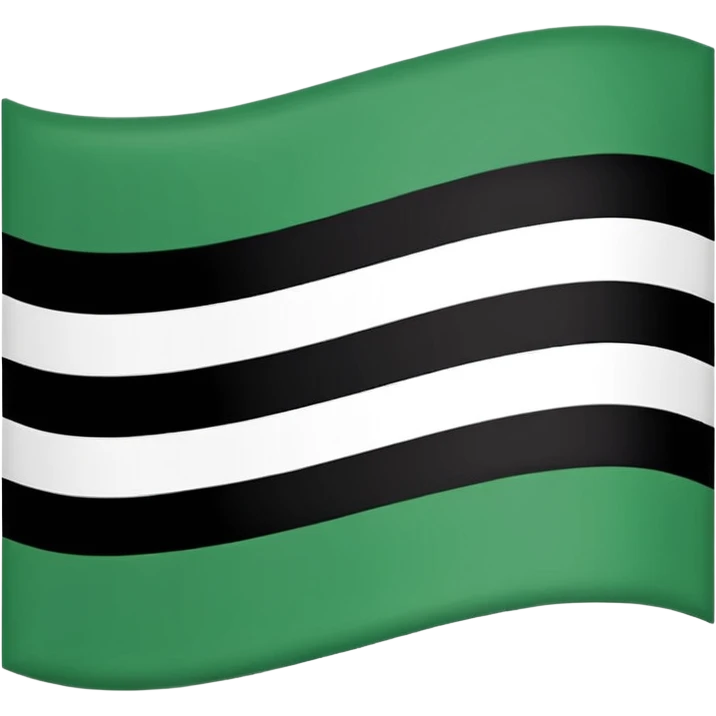 Make the flag of the Ural Republic, white, green, black emoji