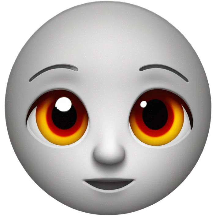 Oeil rouge et fond noir  emoji