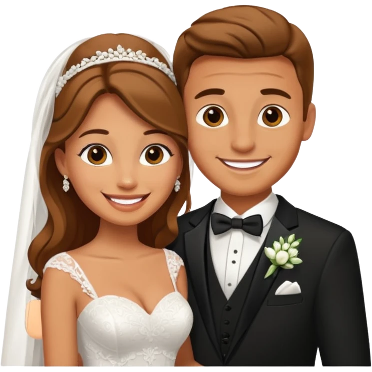 Newly married hot couple emoji