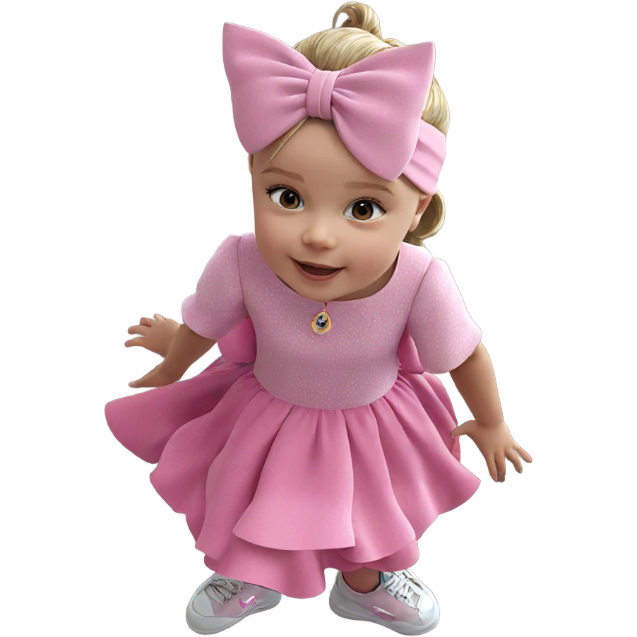 young girl in pink dress emoji