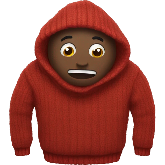 Red bog wearing sweater  emoji