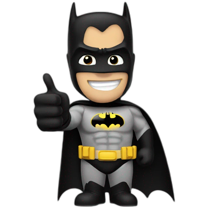 The Batman doing a thumb up emoji