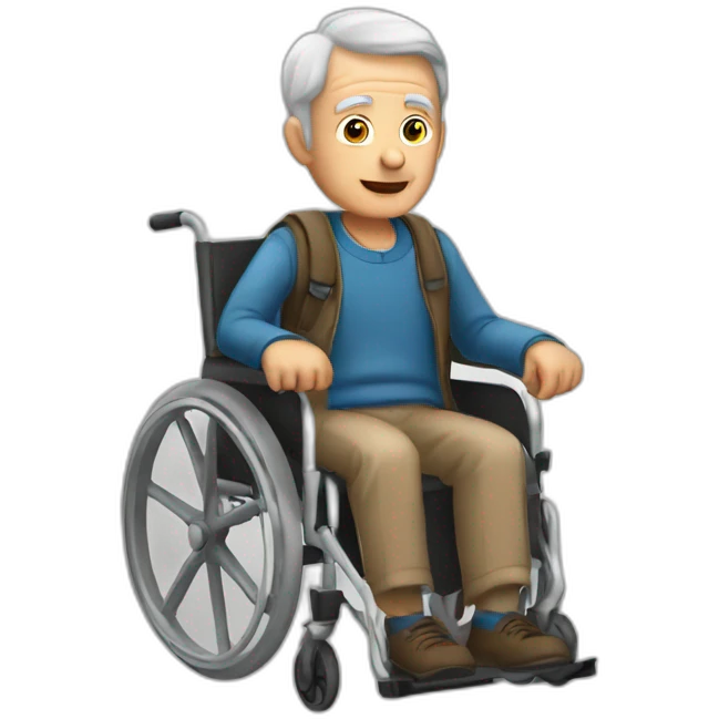 old man in wheelchair emoji