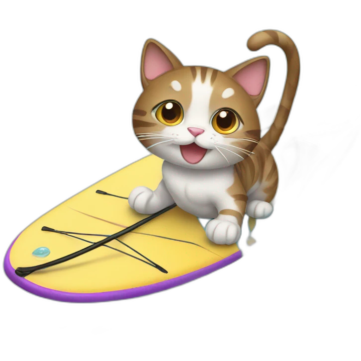 Cat on paddleboard emoji