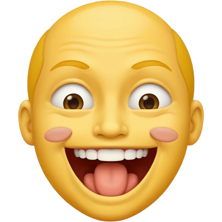Yellow face choking while smiling  emoji