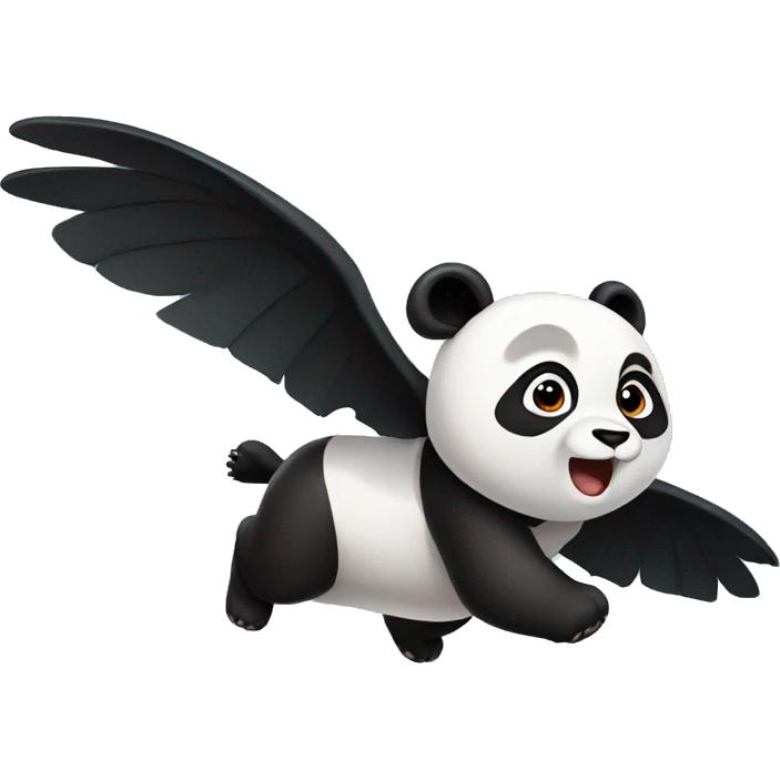 Flying panda emoji