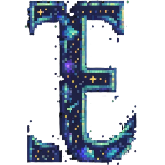 letter J made of stars and cosmic dust emoji