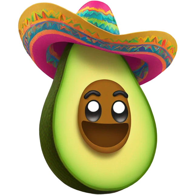 Avocado wearing a sombrero emoji