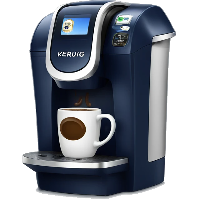 Realistic navy blue keurig machine emoji