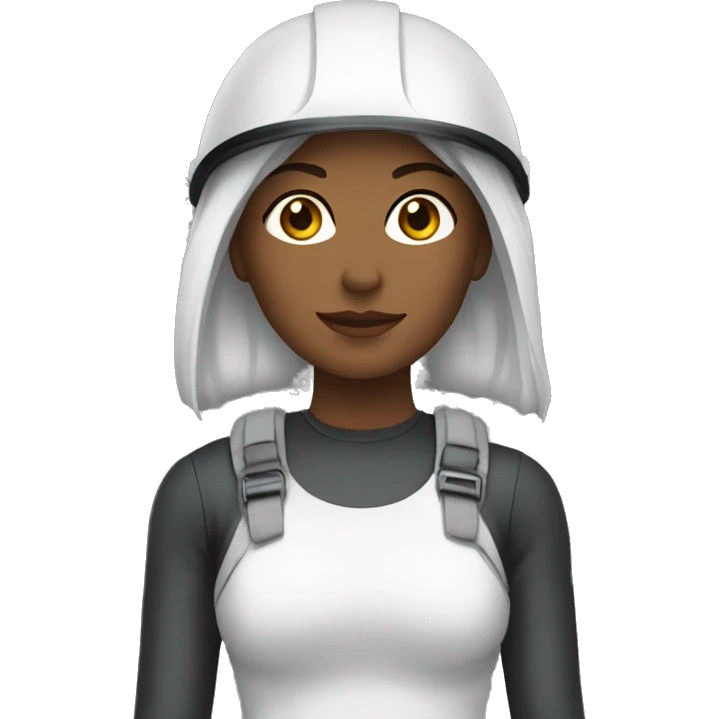 Mulher Loira capacete branco emoji