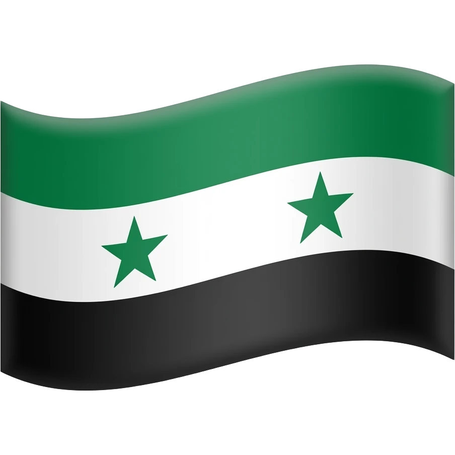 سويلي ملصق علم سوريا الاخضر emoji