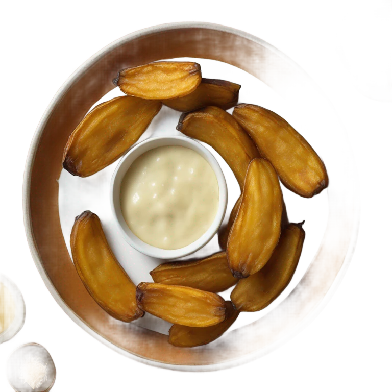 Fried plantains with garlic sauce emoji