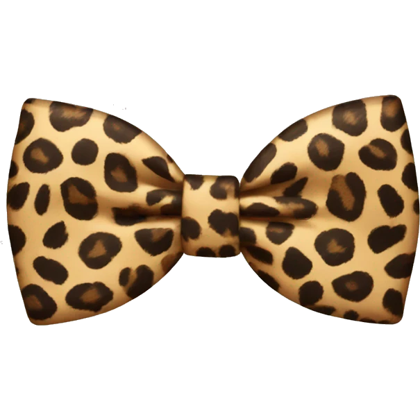 Leopard print bow emoji