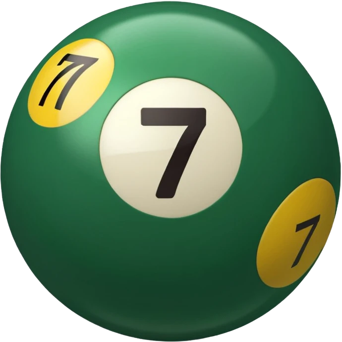 green billiard ball 7 number  emoji