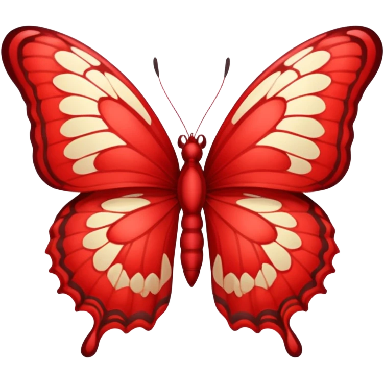 UNA MARIPOSA ROJA, PERO DEBE SER UN ROJO UN PELÍN CLARO. emoji