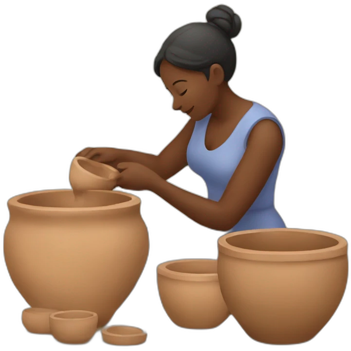 woman making pottery emoji