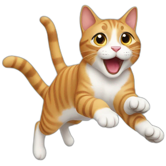 cat jumping emoji