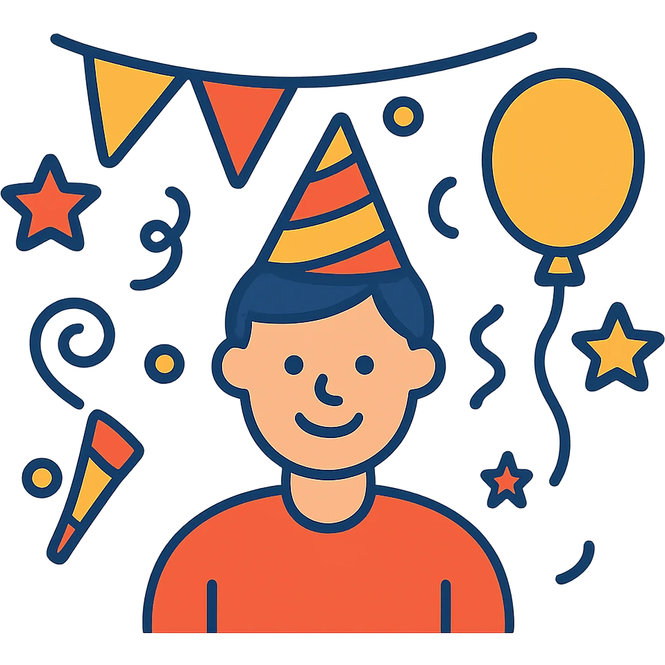 flat design style festive mood emoji