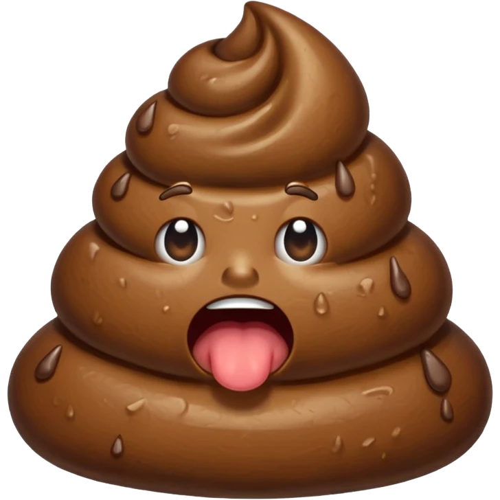 a poop crying emoji