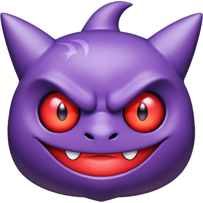 Gengar the Pokémon with glowing red eyes emoji