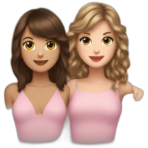 Taylor swift with brune girl emoji
