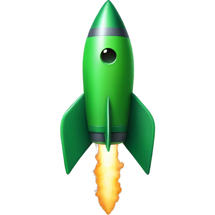 green rocket ship emoji