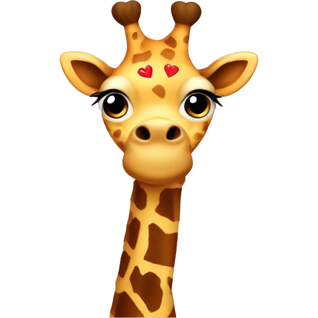 giraffe with hearts  emoji