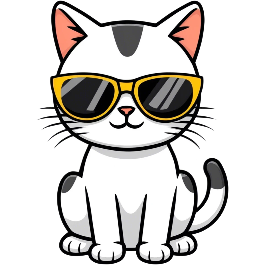Cat with sunglasses emoji
