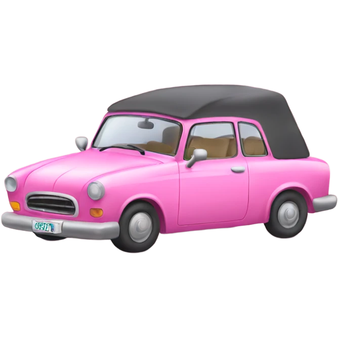 pink car emoji