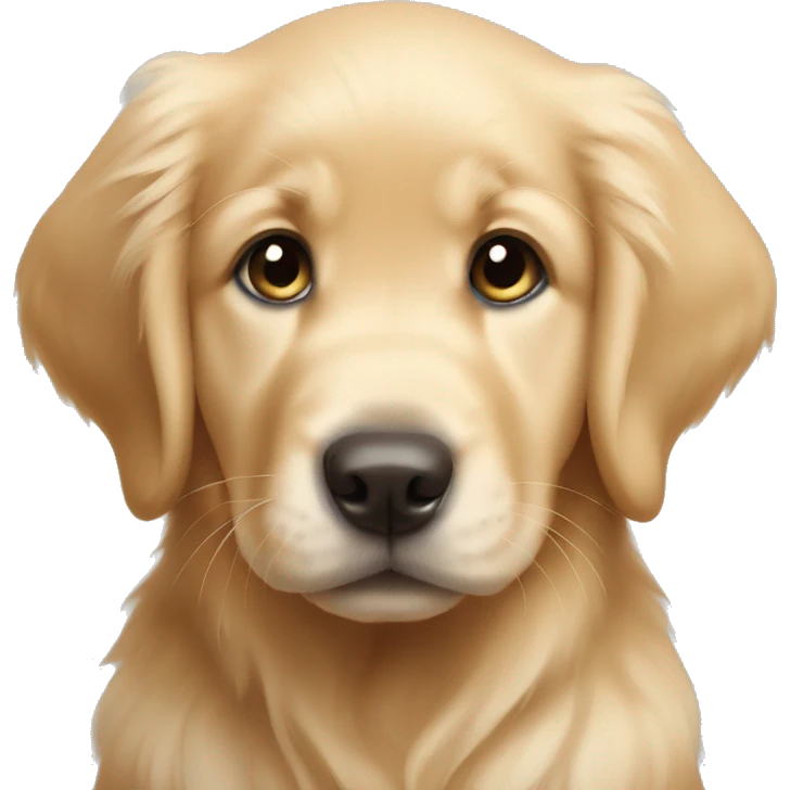 Golden retriever puppy eyes emoji