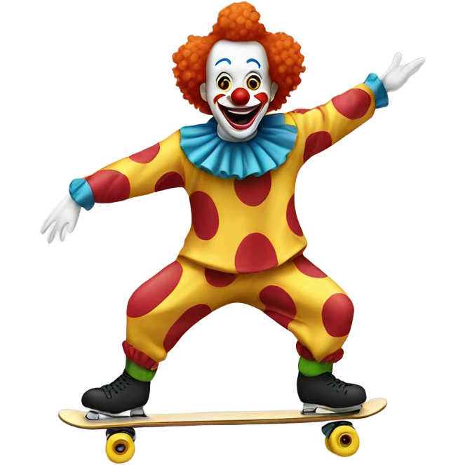 Clown skating emoji
