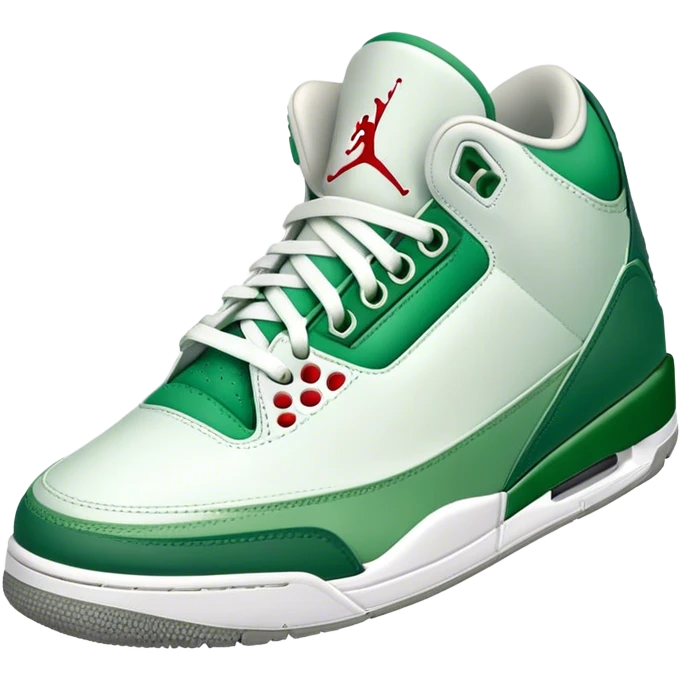 Jordan 3 green and white  emoji