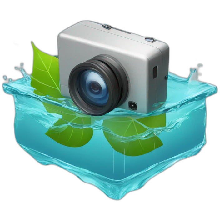 security-ptz-camera-and-small-leaf-floating-on-water-block emoji